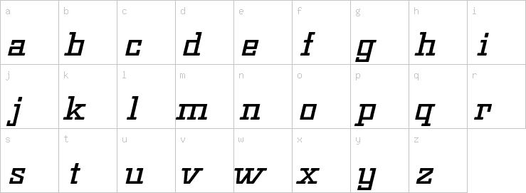 Lowercase characters