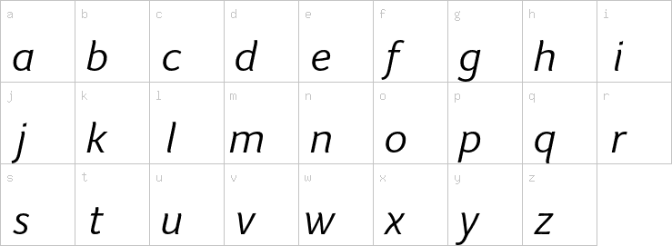 Lowercase characters