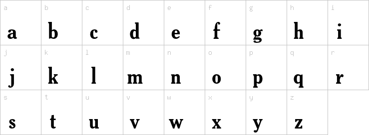 Lowercase characters