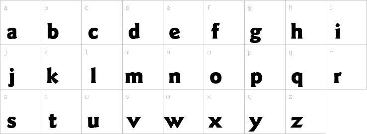 Lowercase characters