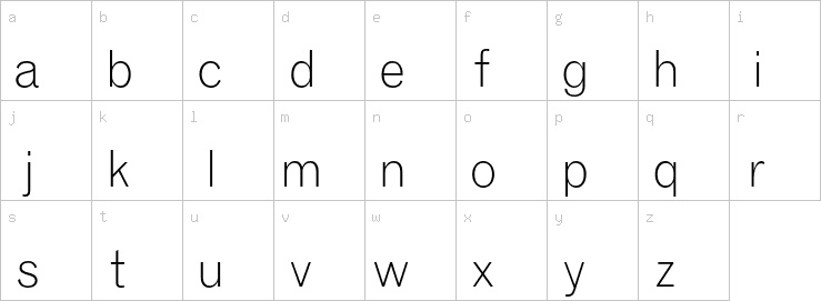 Lowercase characters