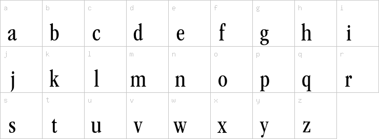 Lowercase characters