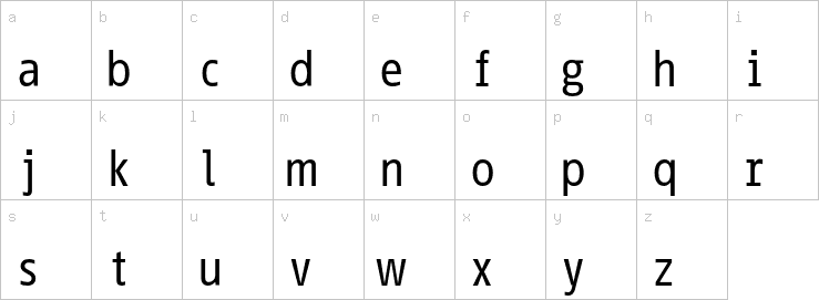 Lowercase characters