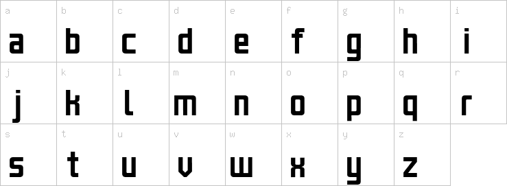 Lowercase characters