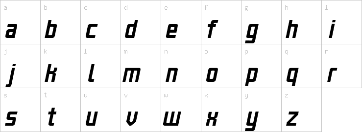 Lowercase characters