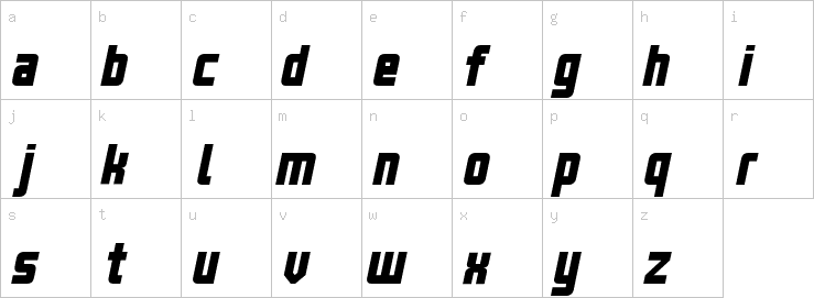 Lowercase characters