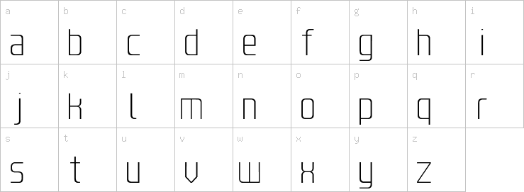 Lowercase characters