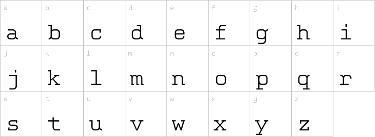 Lowercase characters