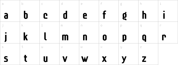 Lowercase characters