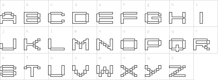 Lowercase characters