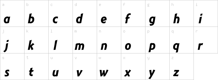 Lowercase characters