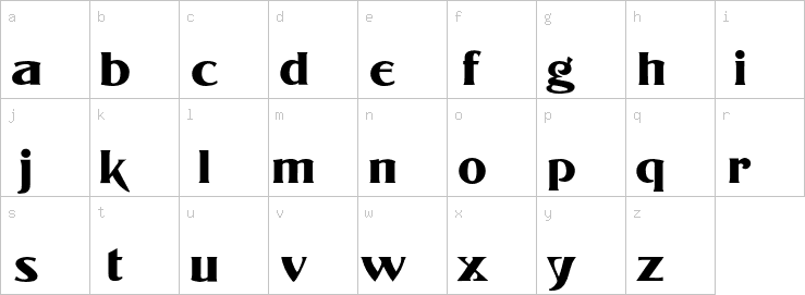 Lowercase characters