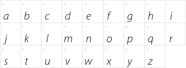 Lowercase characters