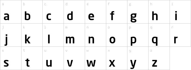 Lowercase characters