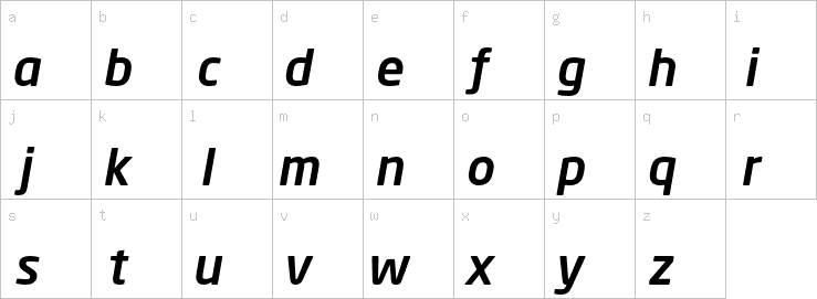 Lowercase characters