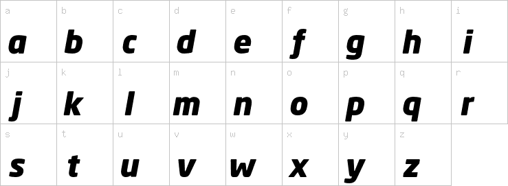 Lowercase characters