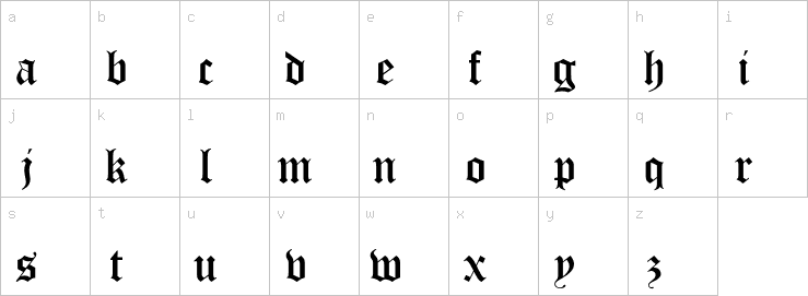 Lowercase characters