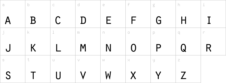 Lowercase characters