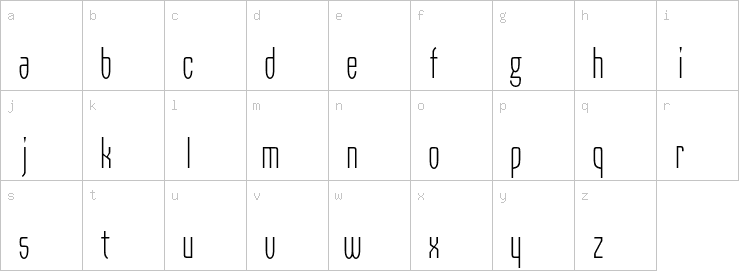 Lowercase characters