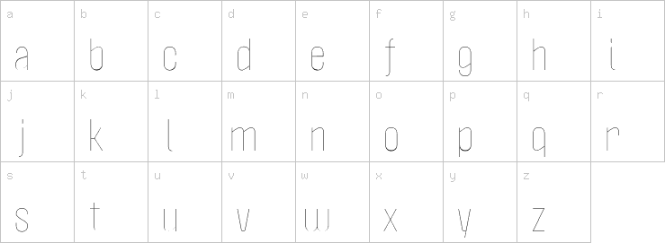 Lowercase characters