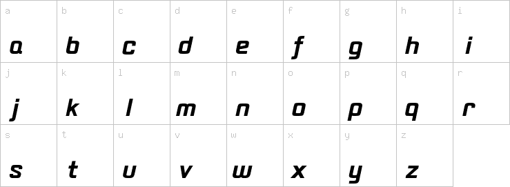 Lowercase characters