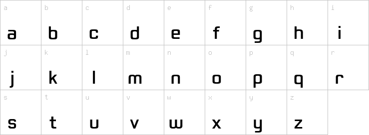 Lowercase characters