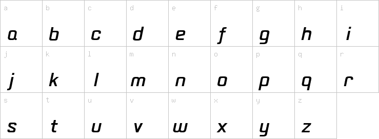 Lowercase characters