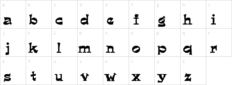 Lowercase characters