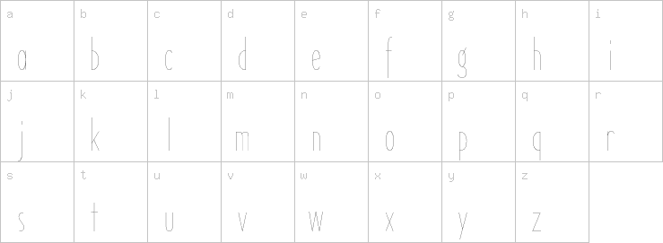 Lowercase characters