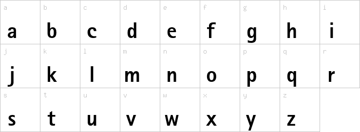 Lowercase characters