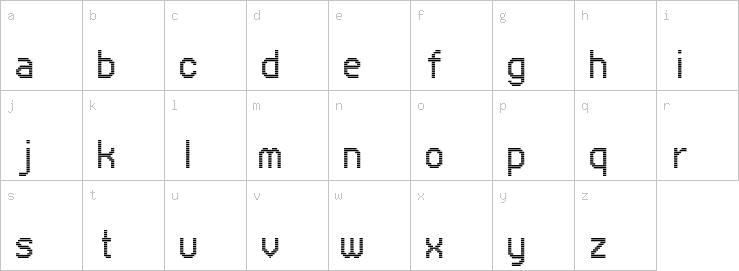 Lowercase characters