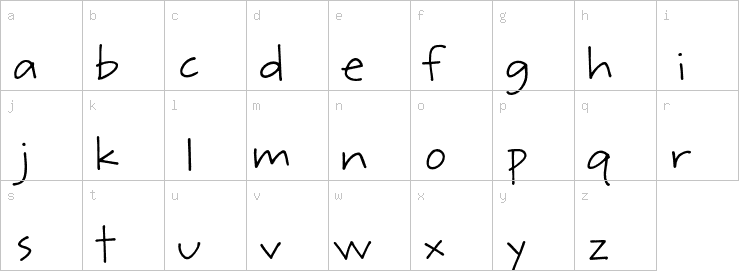 Lowercase characters