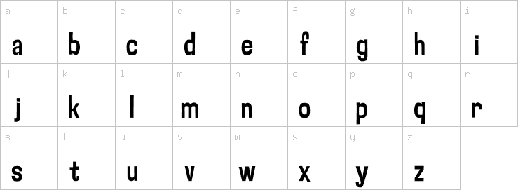 Lowercase characters