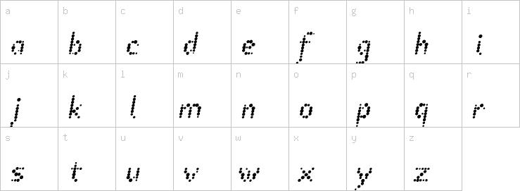 Lowercase characters