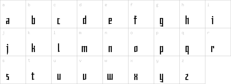 Lowercase characters