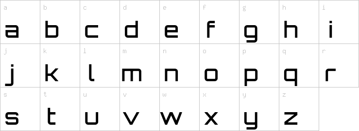 Lowercase characters