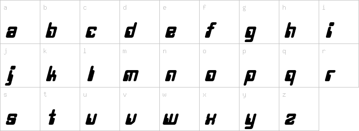 Lowercase characters