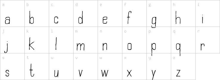 Lowercase characters