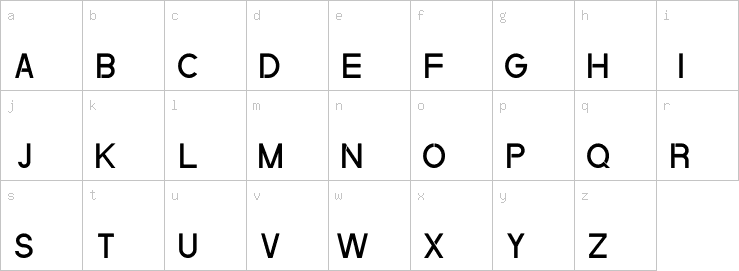 Lowercase characters