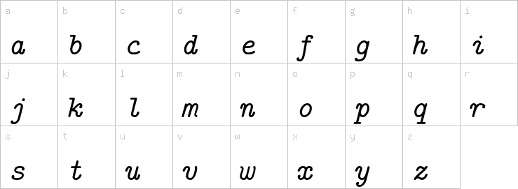 Lowercase characters