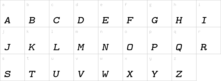 Lowercase characters