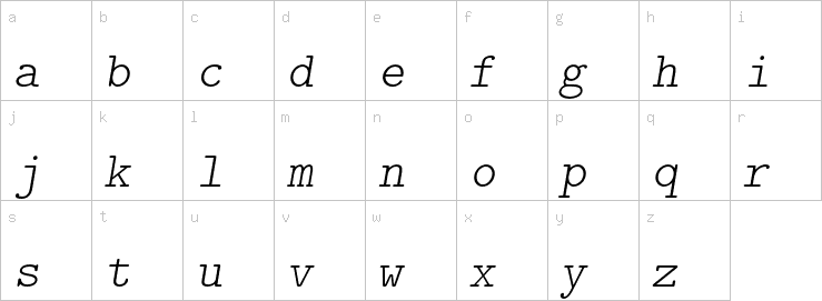 Lowercase characters