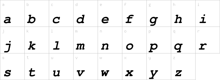 Lowercase characters