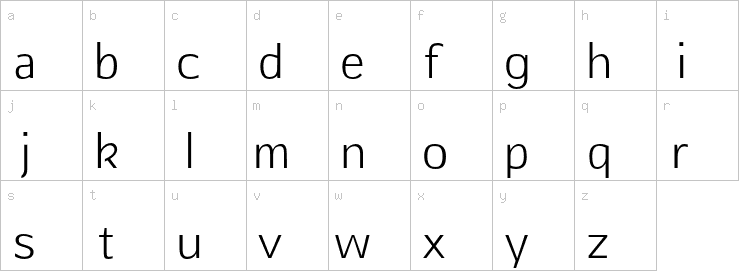 Lowercase characters