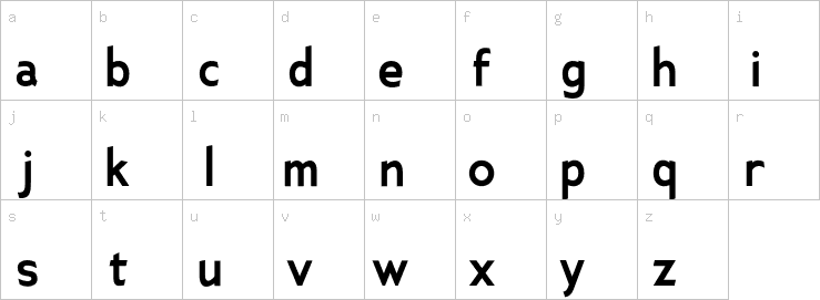 Lowercase characters