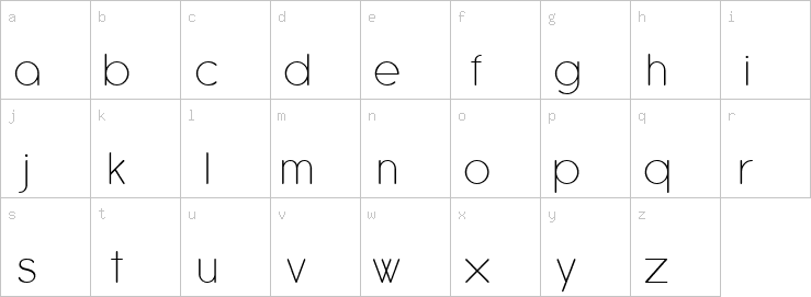 Lowercase characters