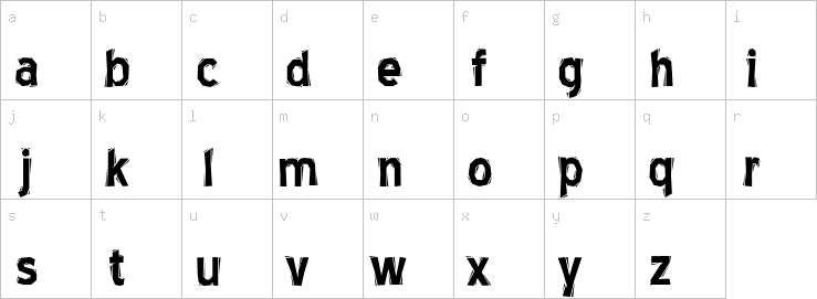 Lowercase characters