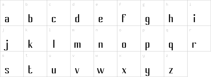 Lowercase characters