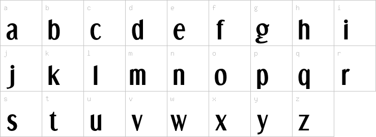 Lowercase characters