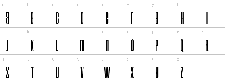 Lowercase characters